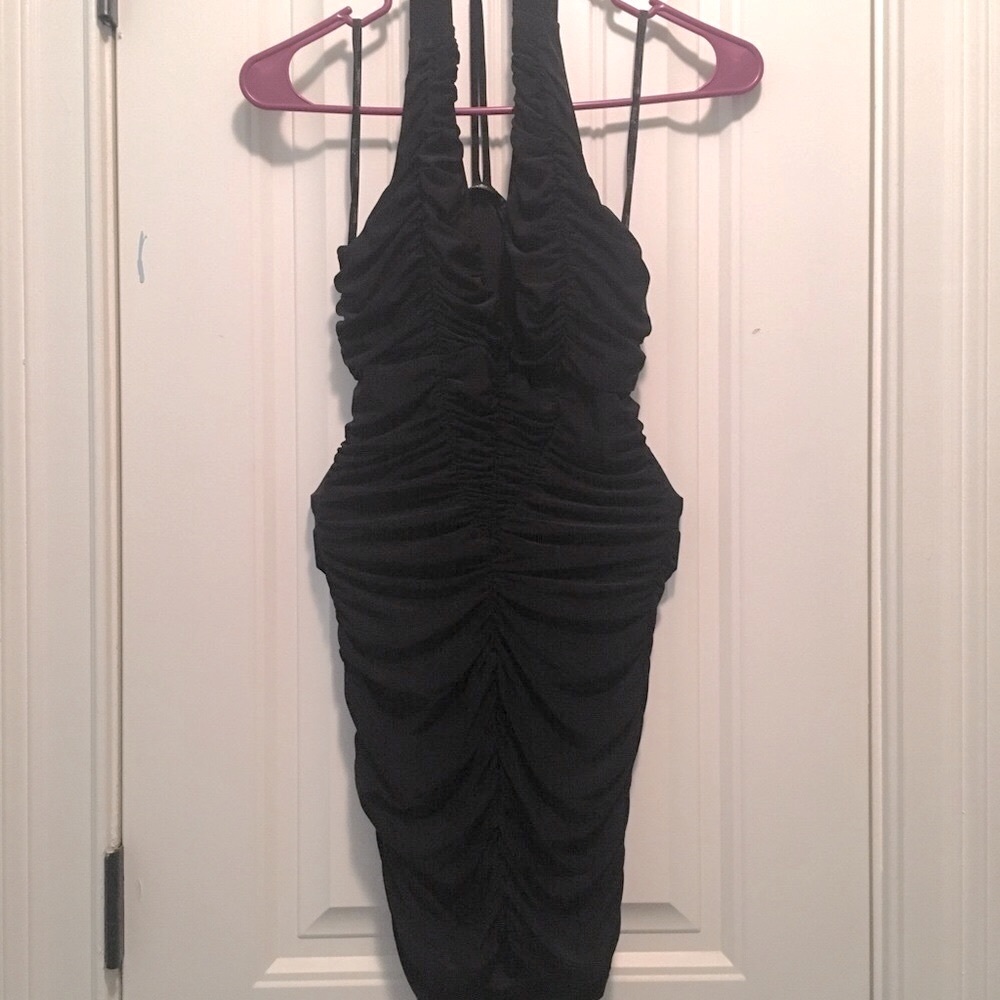 Black Ruched Dress